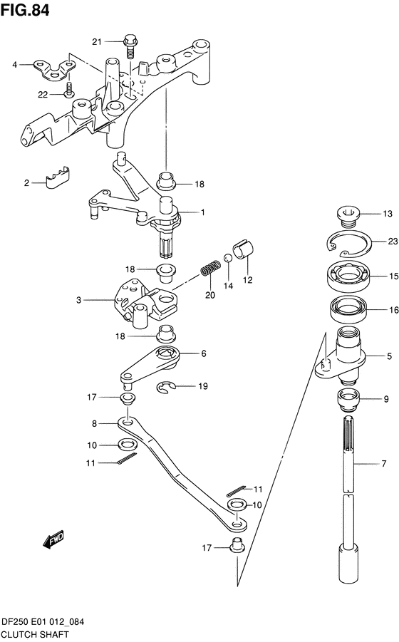 Suzuki DF 250 Clutch Shaft