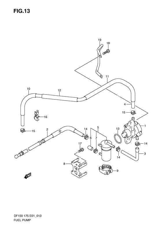 Suzuki DF 175 (Fuel Pump( 2006 to 2008