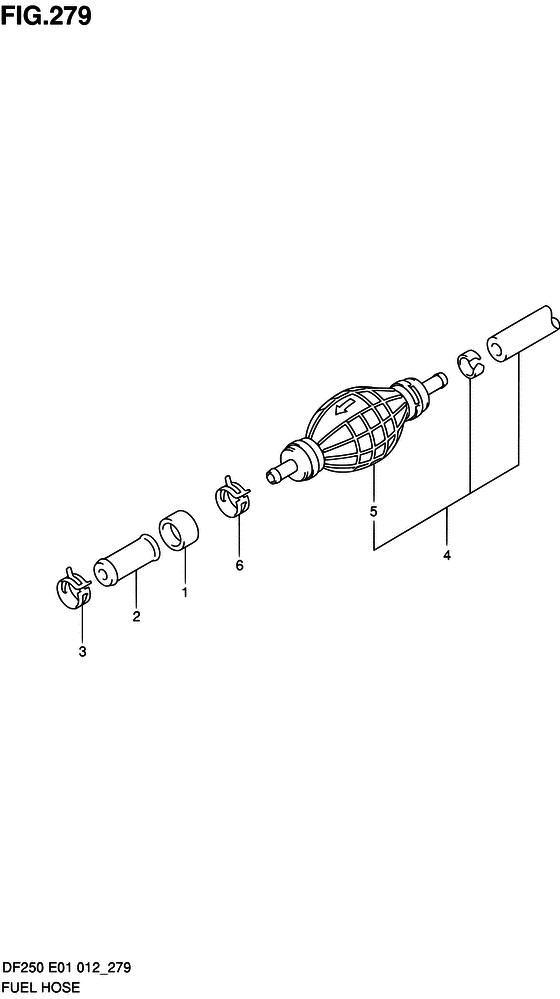Suzuki DF 250 Fuel Hose