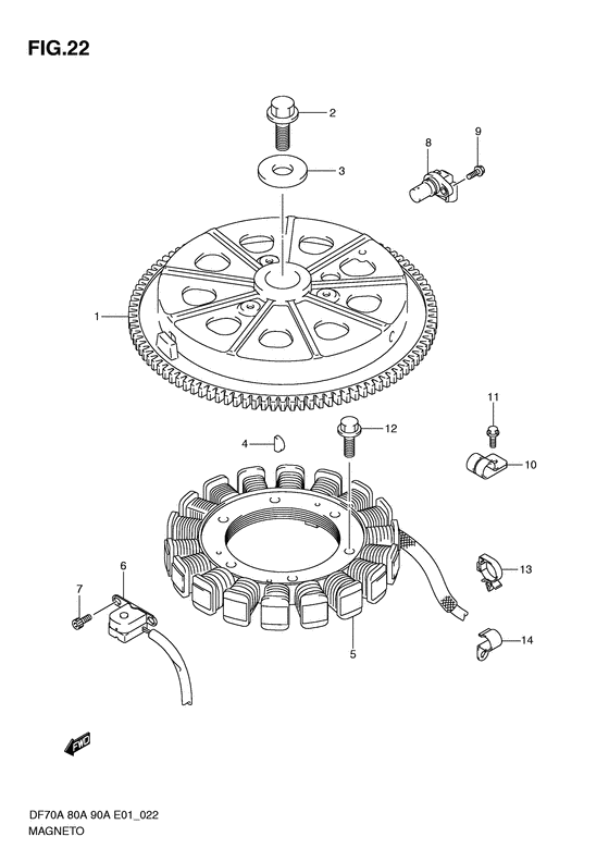 Suzuki DF 90 Magneto
