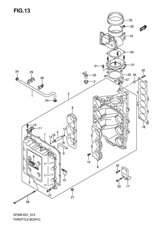 Suzuki DF 300 Throttle Body