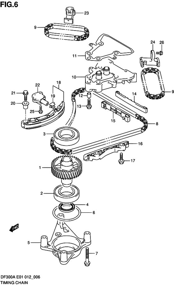 Suzuki DF 300 Timing Chain