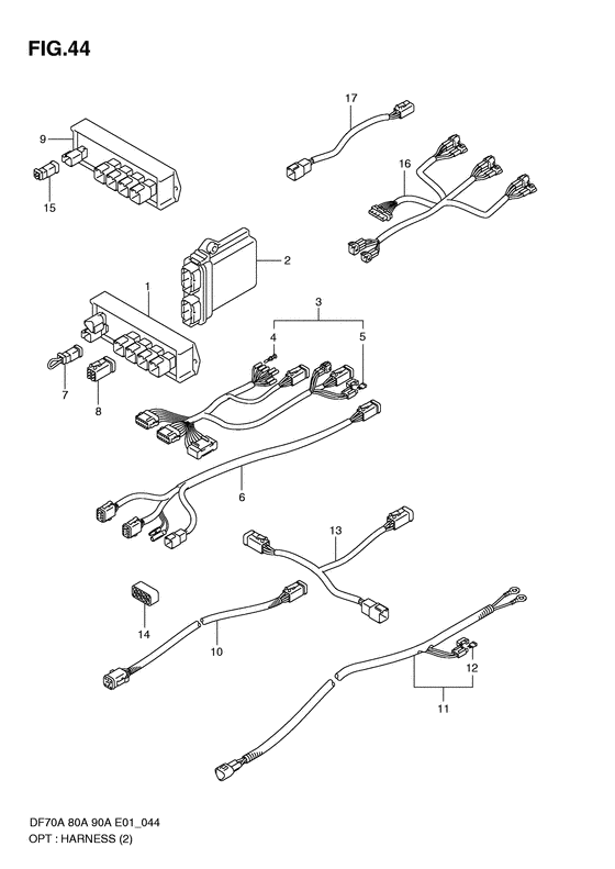 Suzuki DF 90 Opt: Harness (2)