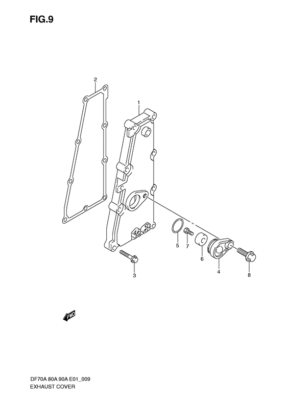 Suzuki DF 90 Exhaust Cover