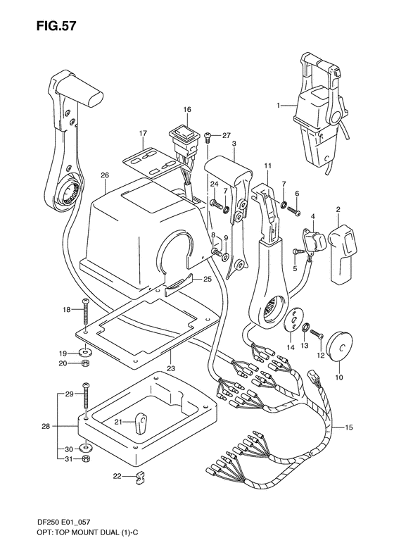 Suzuki DF 200 Opt: Top Mount Dual (1)