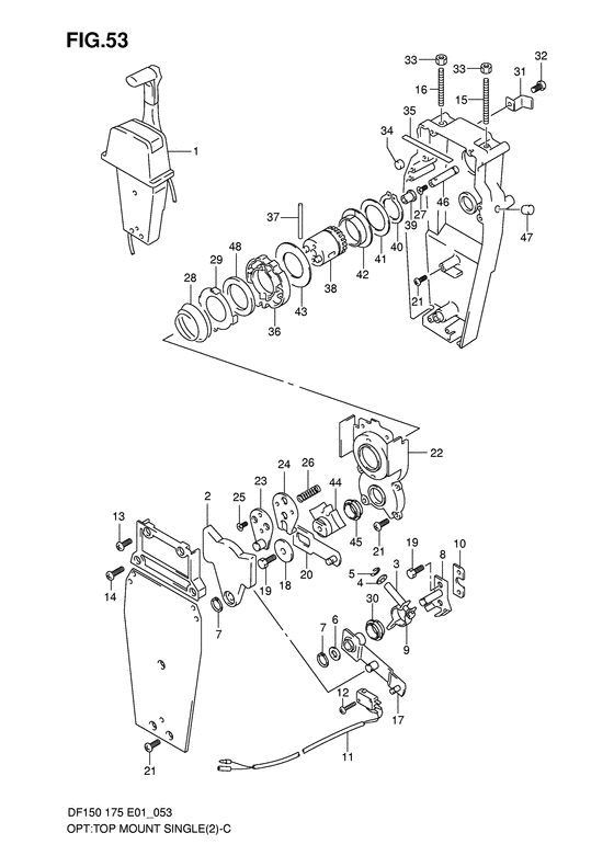 Suzuki DF 175 Opt: Top Mount Single (2)