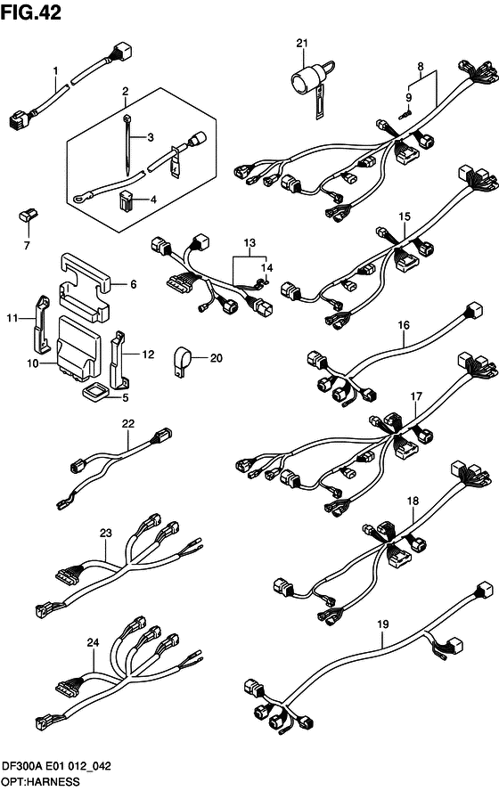 Suzuki DF 300 Opt: Harness