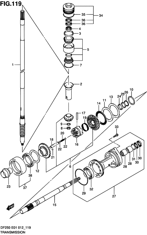 Suzuki DF 250 Transmission (C/R)