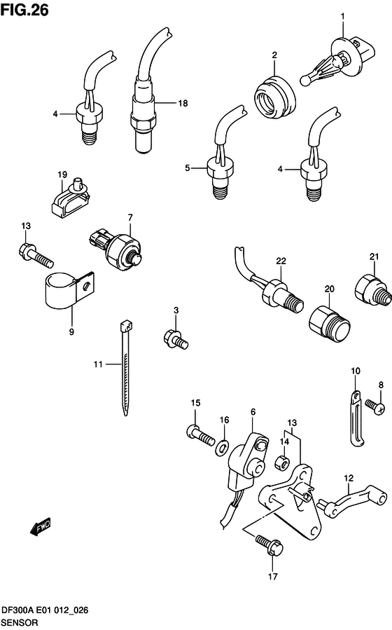 Suzuki DF 300 Sensor