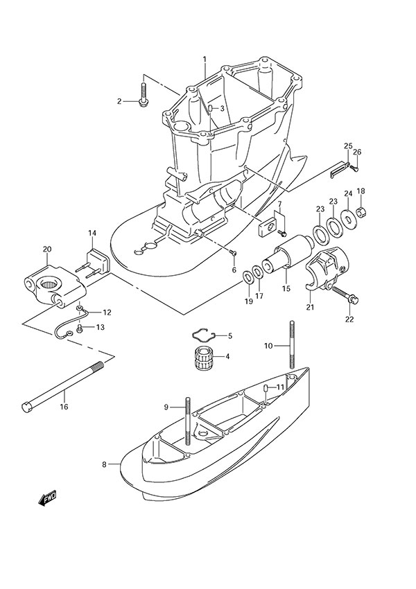Suzuki DF 300 Drive Shaft Housing