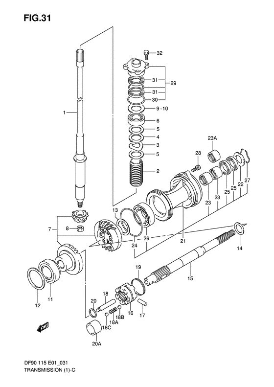 Suzuki DF 90 Transmission