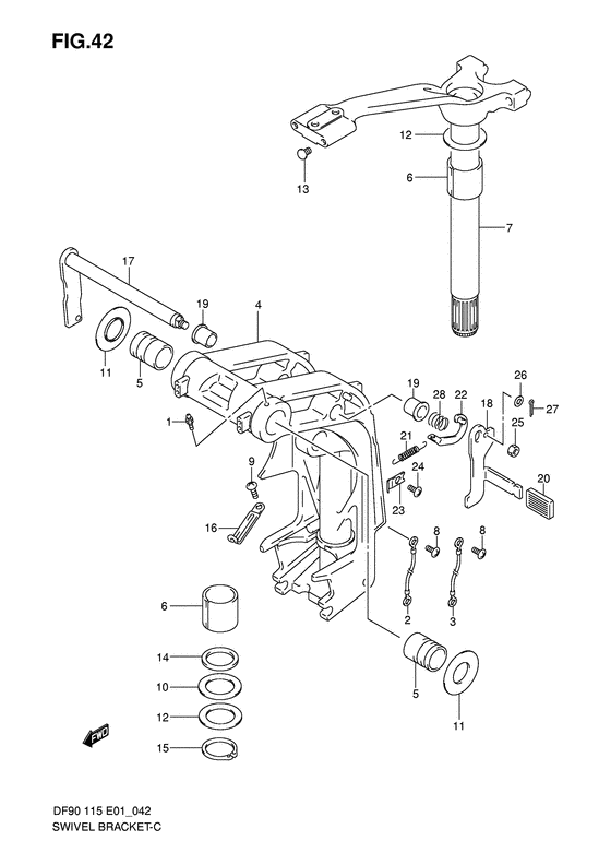 Suzuki DF 115 Swivel Bracket