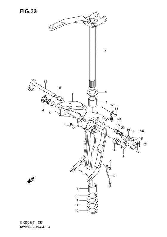 Suzuki DF 250 Swivel Bracket