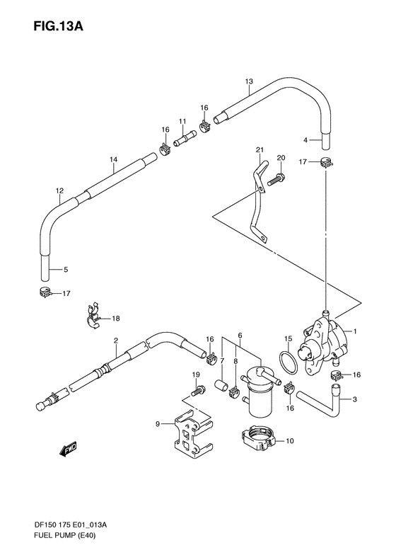 Suzuki DF 175 fuel pump 2009 &amp ;Newer