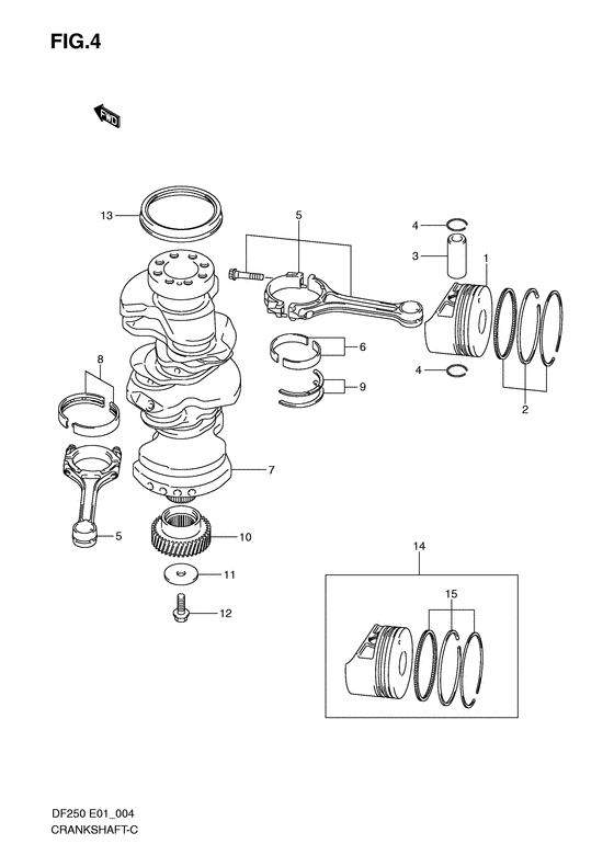 Suzuki DF 200 Crankshaft