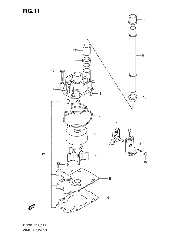 Suzuki DF 300 Water Pump