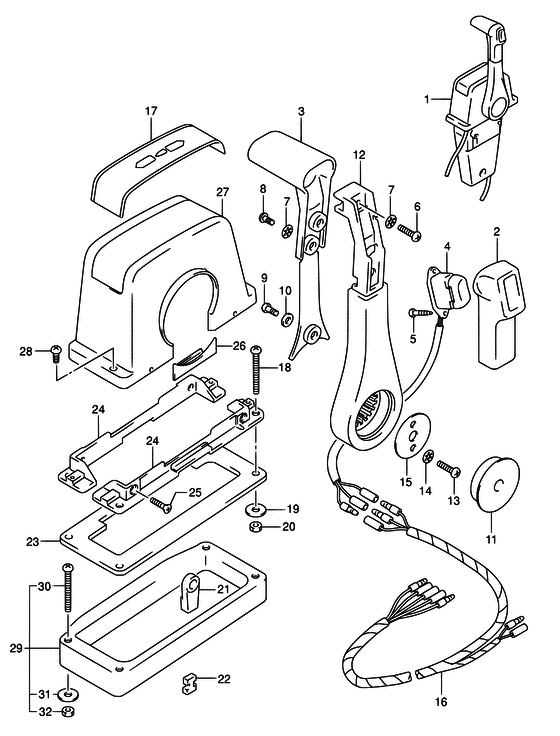 Suzuki DF 70 Opt:top mount single ((1)(MODEL:05~09))