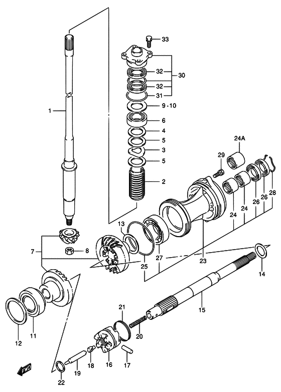 Suzuki DF 70 Transmission ((MODEL:01~09))
