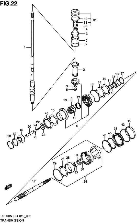 Suzuki DF 300 Transmission