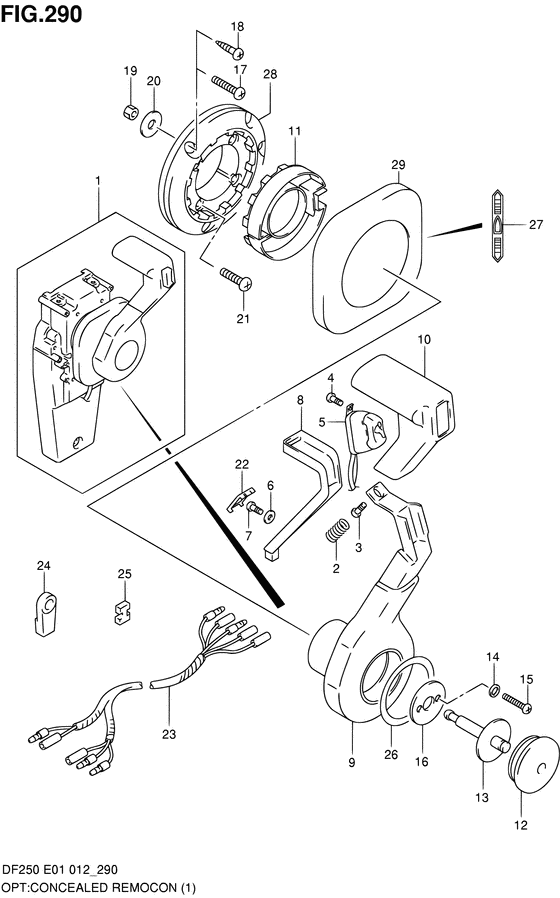 Suzuki DF 250 Opt: Concealed Remocon (1)