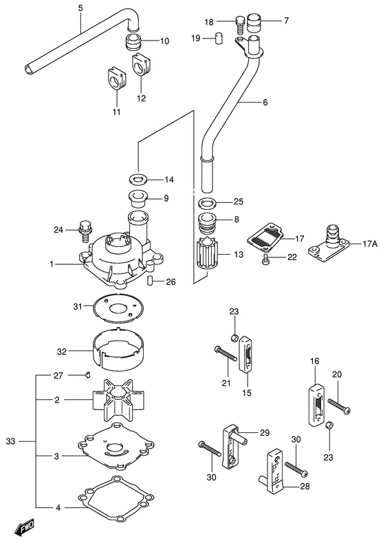 Suzuki DF 70 Water Pump (1998-2007)