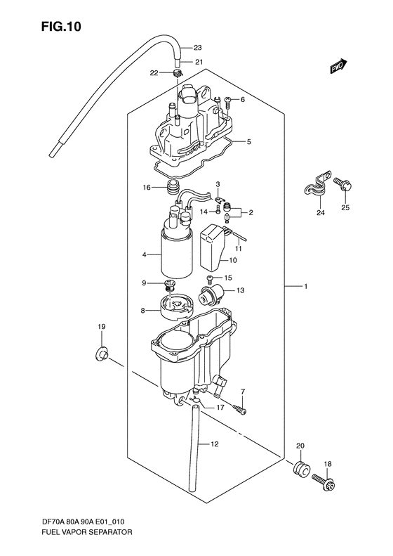Suzuki DF 90 Fuel Vapor Separator