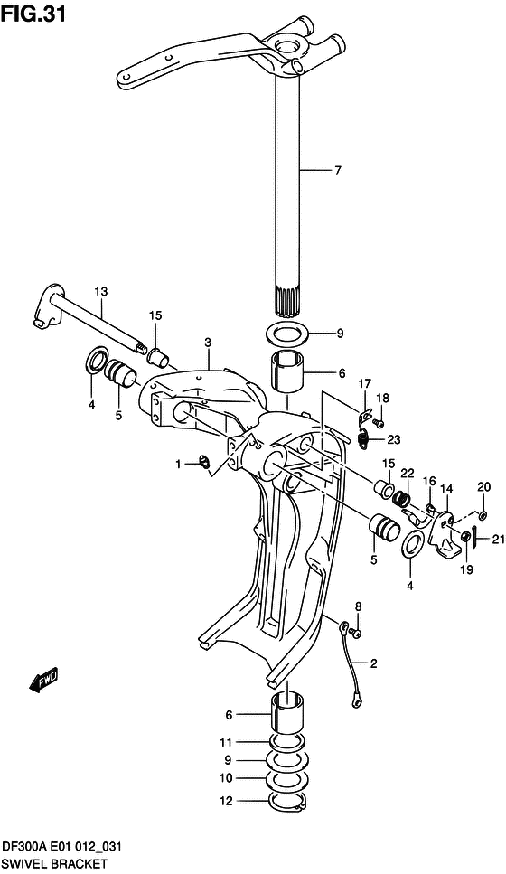 Suzuki DF 300 Swivel Bracket