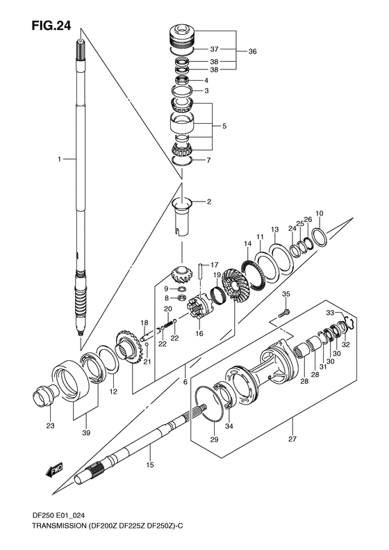 Suzuki DF 250 (Transmission (C/R
