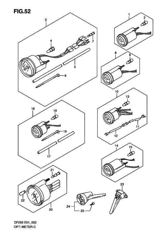 Suzuki DF 250 Opt: Meter