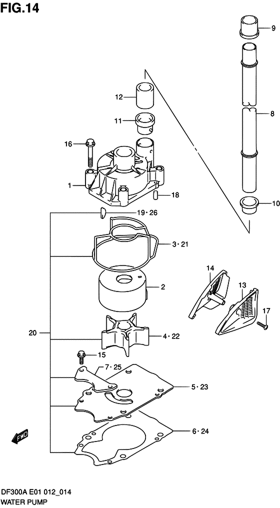 Suzuki DF 300 Water Pump