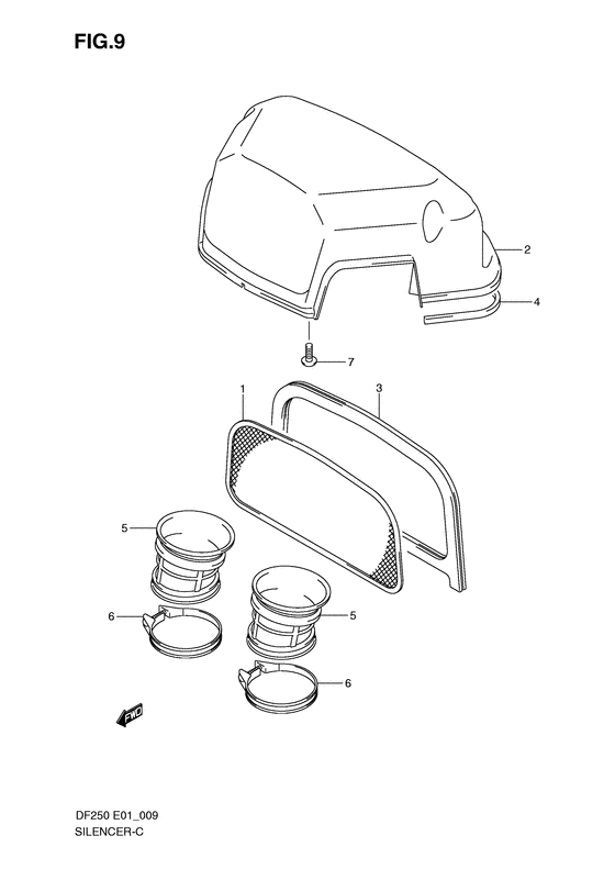 Suzuki DF 200 Silencer