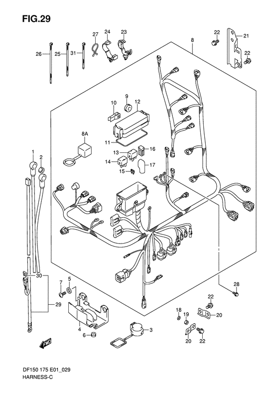 Suzuki DF 175 Harness