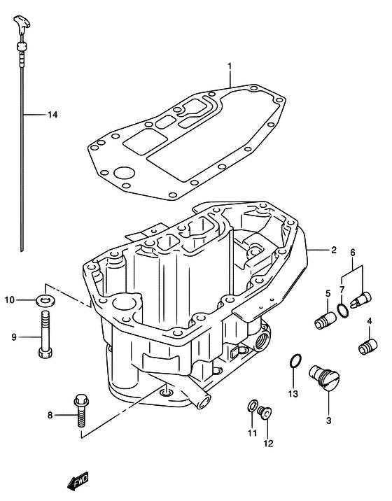 Suzuki DF 70 Oil pan