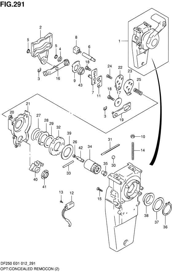 Suzuki DF 250 Opt: Concealed Remocon (2)