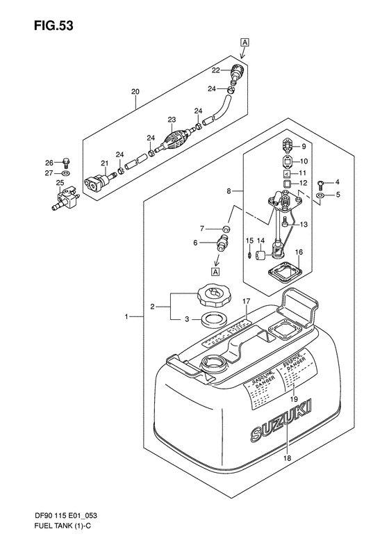 Suzuki DF 90 Fuel Hose