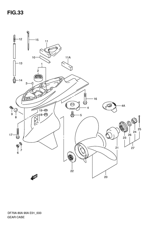 Suzuki DF 90 Gear Case