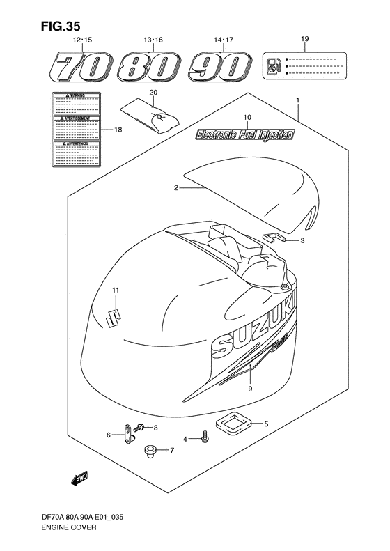 Suzuki DF 90 Engine Cover