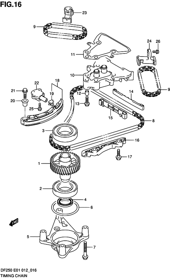 Suzuki DF 250 Timing Chain