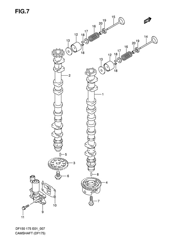 Suzuki DF 175 Camshaft