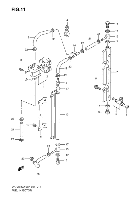 Suzuki DF 90 - Fuel Injector