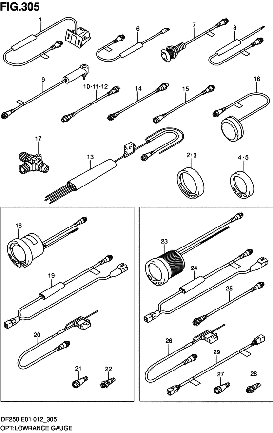 Suzuki DF 250 Opt: SMIS Gauges