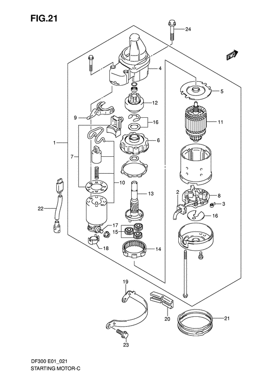 Suzuki DF 300 Starting Motor