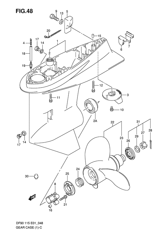 Suzuki DF 115 Gear Case