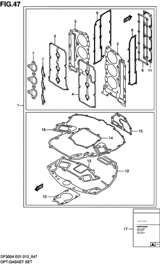 Suzuki DF 300 Opt: Gasket Set