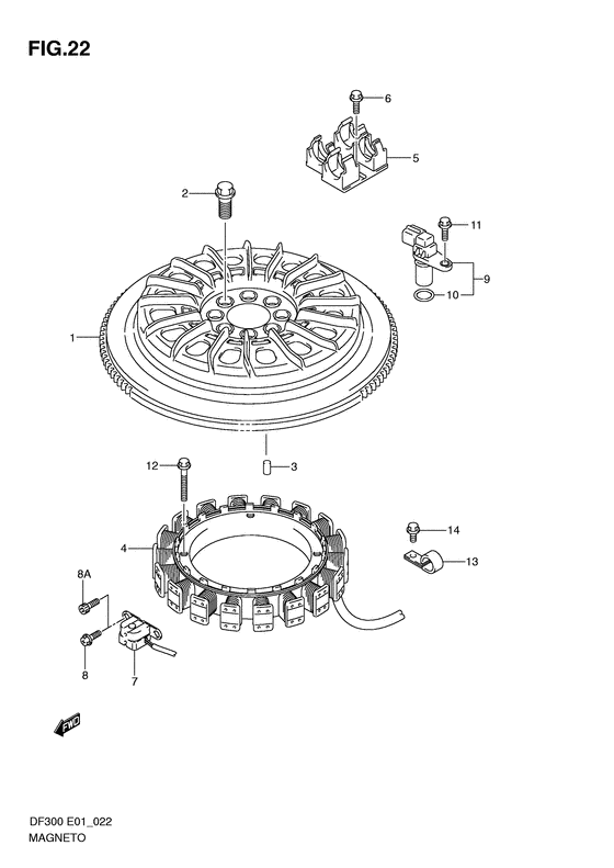 Suzuki DF 300 Magneto