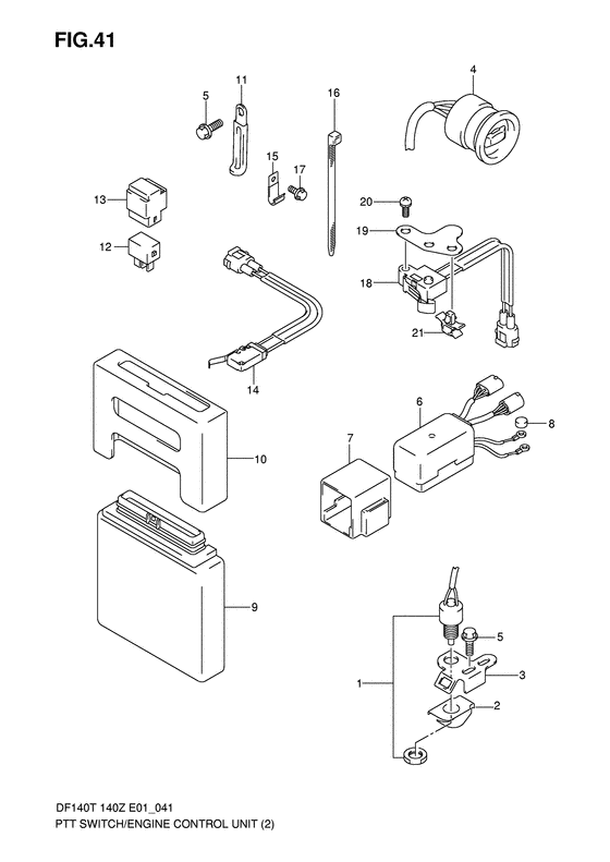 Suzuki DF 140 PTT Switch/Engine Control Unit 2004 to 2011