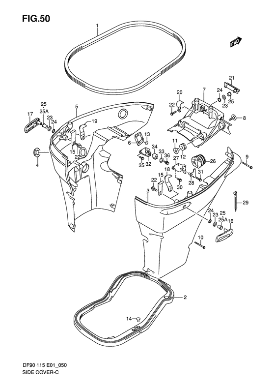 Suzuki DF 115 Side Cover