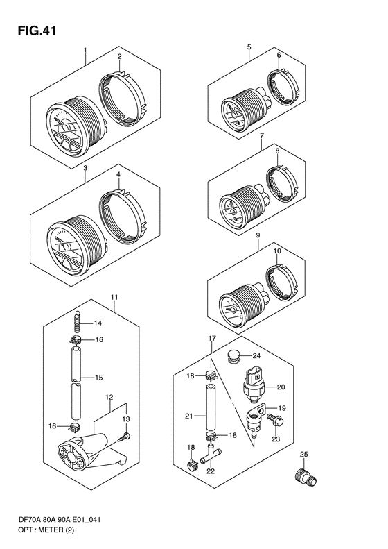 Suzuki DF 90 Opt: Meter (2)