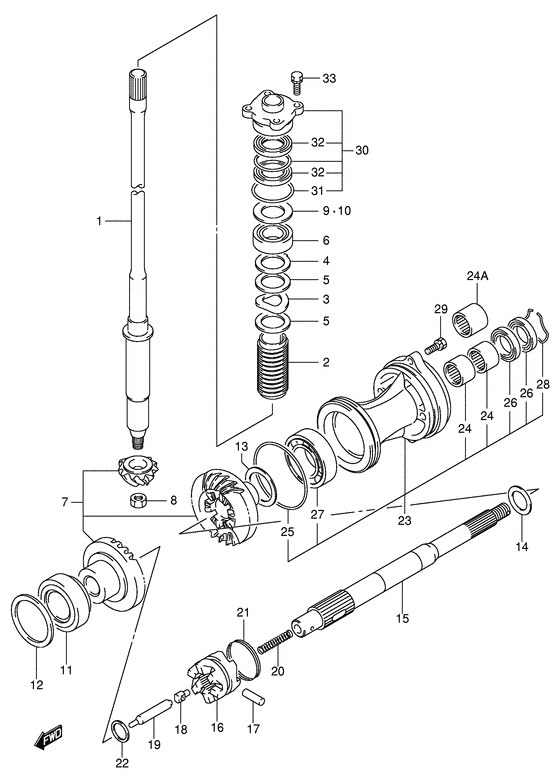 Suzuki DF 70 Transmission (2001-2008)