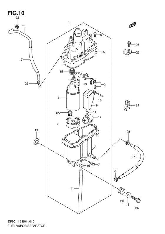 Suzuki DF 115 Fuel Vapor Separartor